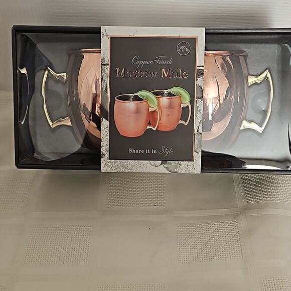 Moscow Mule Pair Of 2 Copper Finish 20oz - Picture 14 of 16